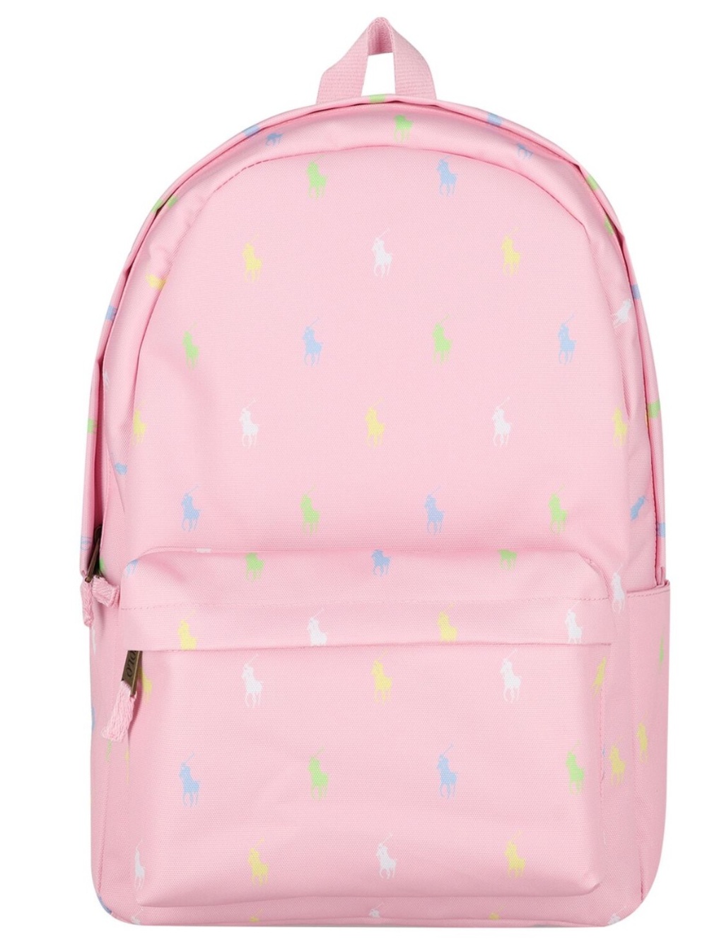 NWT POLO Ralph Lauren Carmel Pink/Rose Multi Color Pony Adjustable Backpack